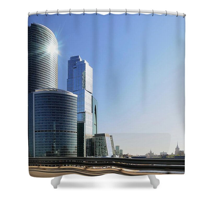 Financial District Shower Curtain featuring the photograph Moscow City by Vladimir Zakharov