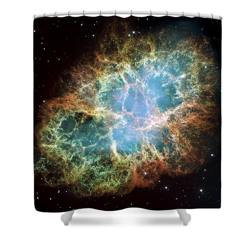 3scape Shower Curtain featuring the photograph Most detailed image of the Crab Nebula by Adam Romanowicz
