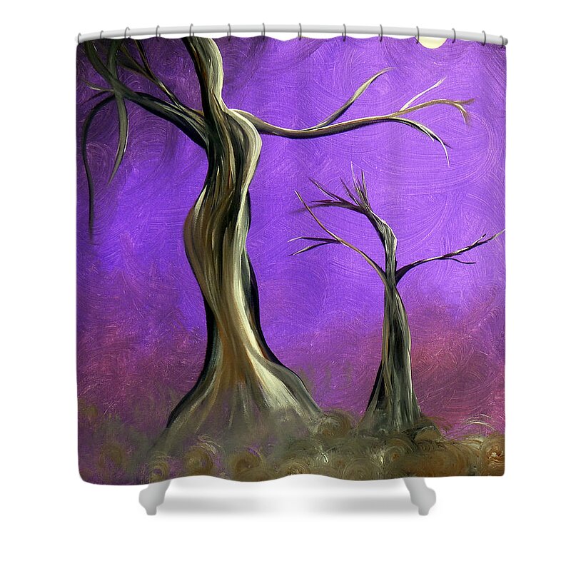 White Goddess Shower Curtain featuring the painting Mother And Child by Alys Caviness-Gober