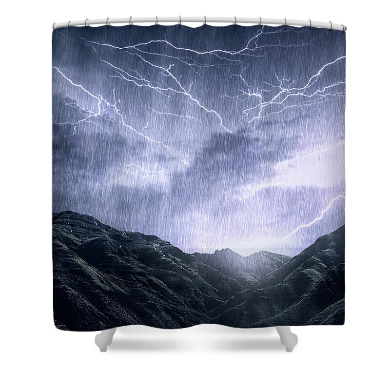 Environmental Conservation Shower Curtain featuring the photograph Mother Nature Unleashes Her Rage by Yuri arcurs