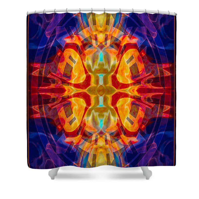 5x7 Shower Curtain featuring the digital art Mother of Eternity Abstract Living Artwork by Omaste Witkowski
