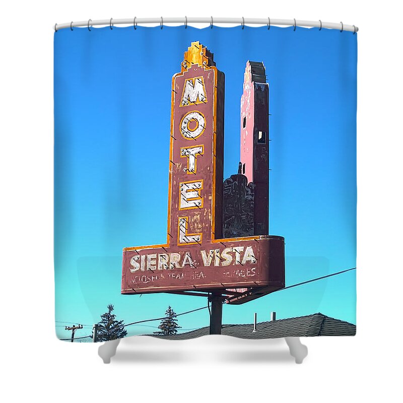 Motel Shower Curtain featuring the photograph Mother Road Motel by Joshua House