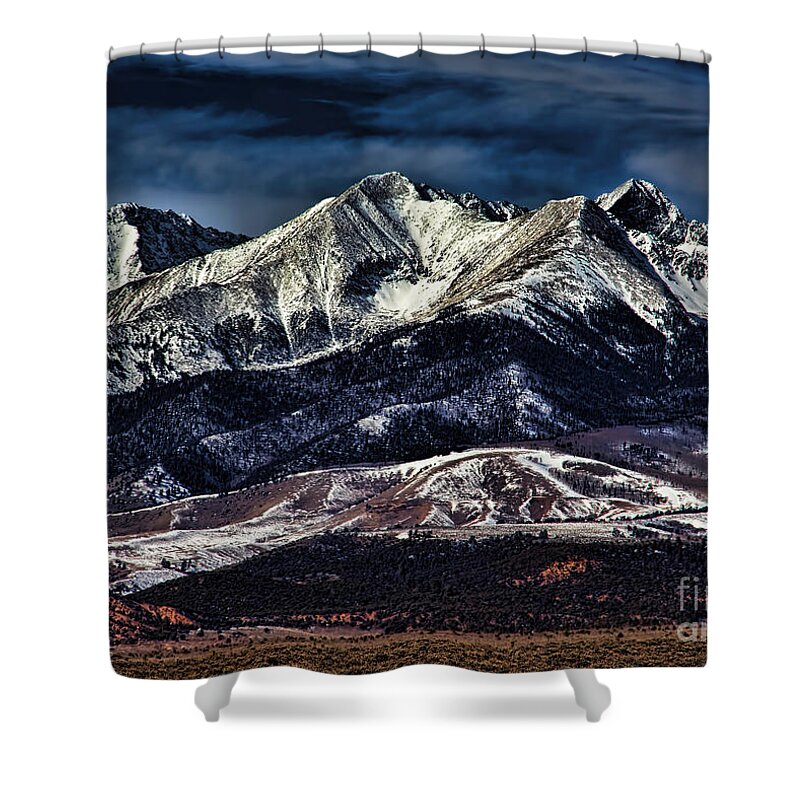 Jon Burch Shower Curtain featuring the photograph Mount Blanca by Jon Burch Photography