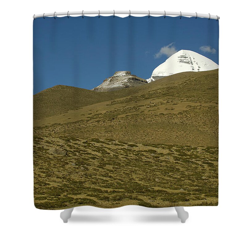 Chinese Culture Shower Curtain featuring the photograph Mount Kailash by Tanukiphoto