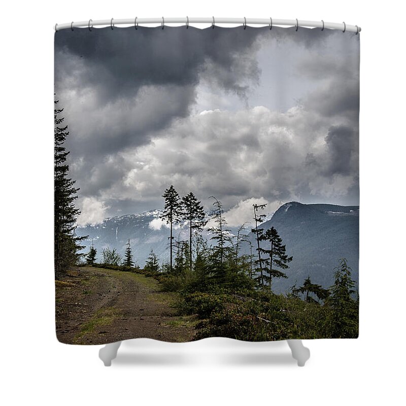 Mountains Shower Curtain featuring the photograph Mountain High Back Roads by Roxy Hurtubise