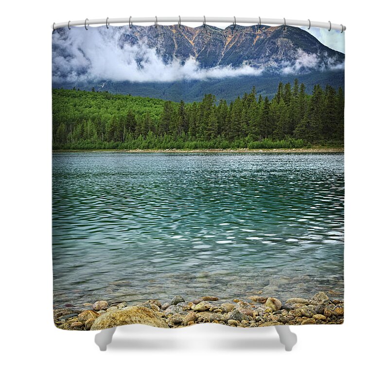 Lake Shower Curtain featuring the photograph Mountain lake by Elena Elisseeva