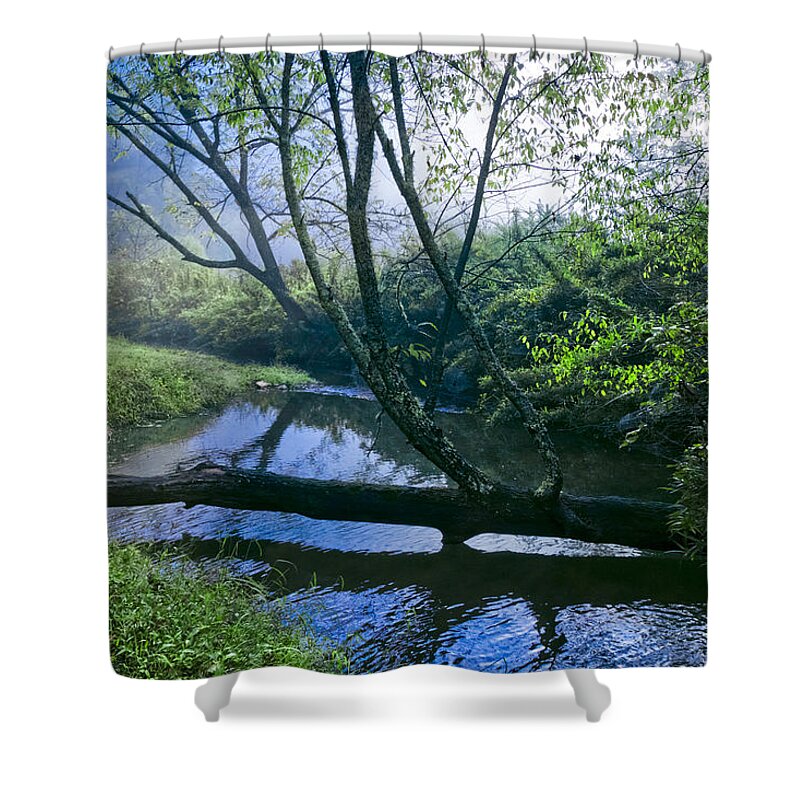 Appalachia Shower Curtain featuring the photograph Mountain Stream by Debra and Dave Vanderlaan