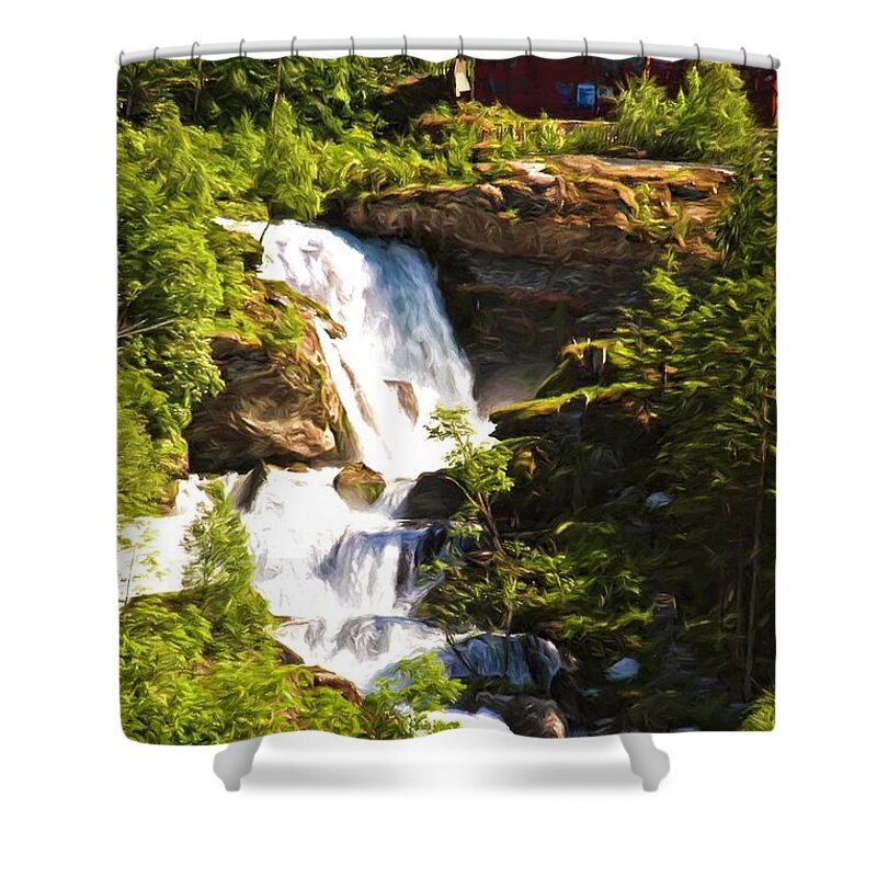 Waterfall Shower Curtain featuring the photograph Mountain Waterfall by Bill Howard