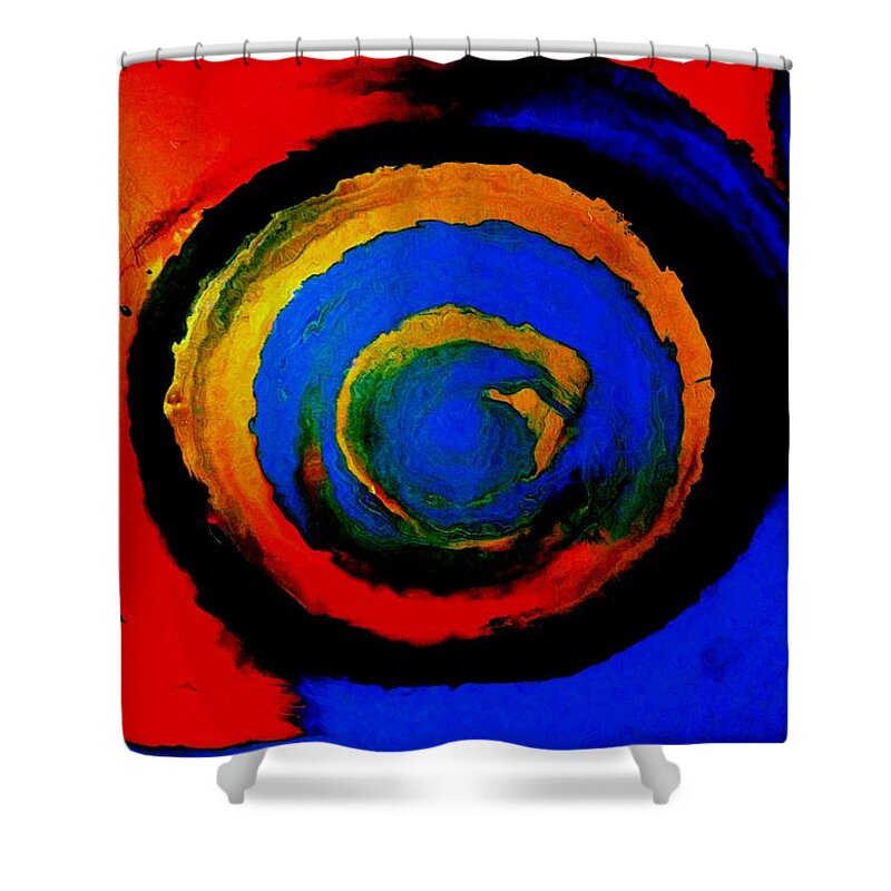 Circle Shower Curtain featuring the painting Moving Towards The Light by Lisa Kaiser
