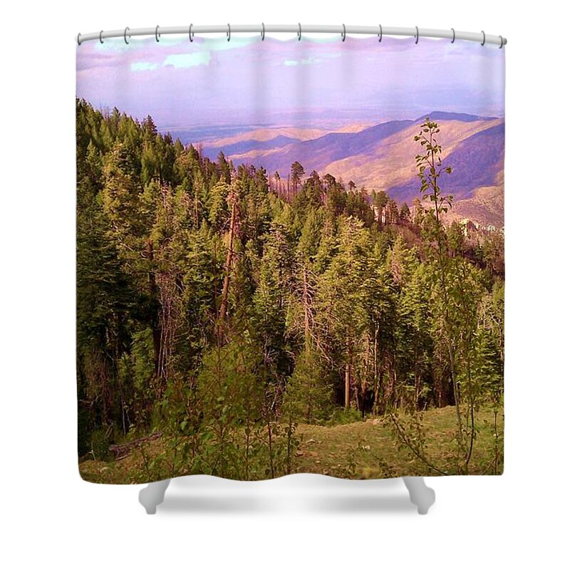 Mt. Lemmon Shower Curtain featuring the photograph Mt. Lemmon Vista by Robert ONeil