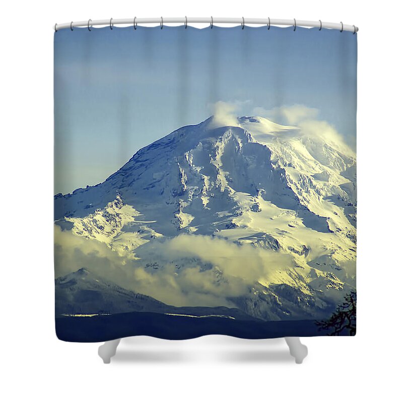 National Park Shower Curtain featuring the photograph Mt. Rainier Washington by Ron Roberts