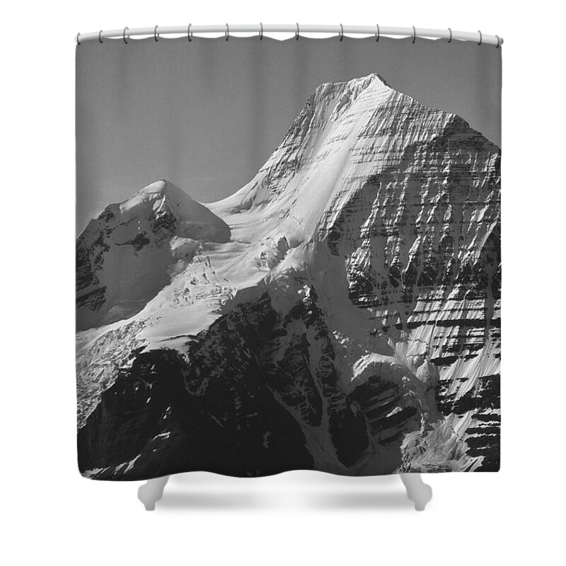 Mt. Robson Shower Curtain featuring the photograph Mt. Robson NE Ice Face by Ed Cooper Photography