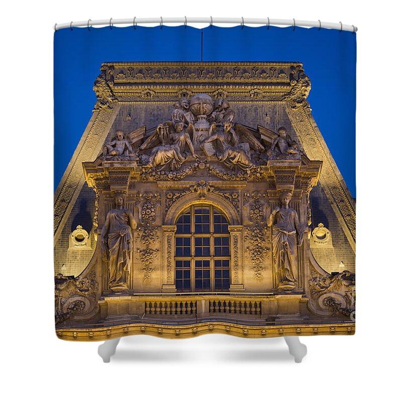 Paris Shower Curtain featuring the photograph Musee du Louvre - Roof - Paris by Brian Jannsen