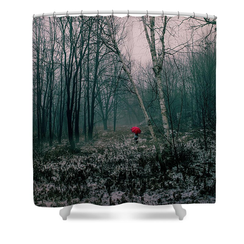 People Shower Curtain featuring the photograph Must I Go Alone by Thousand Word Images By Dustin Abbott