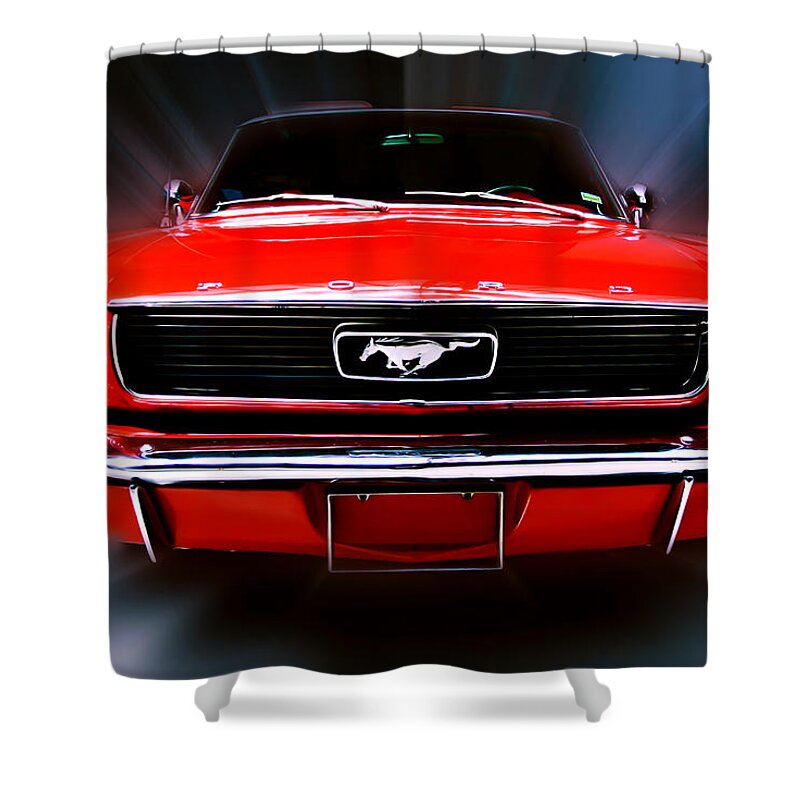 Car Shower Curtain featuring the digital art Mustang Sally by Nathan Wright