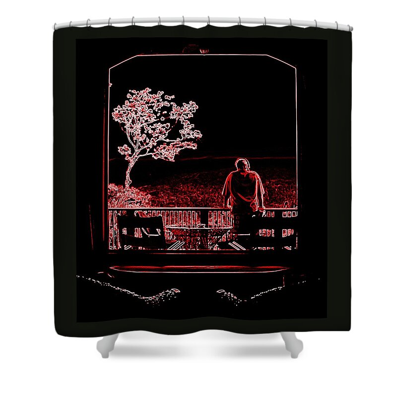 Red Shower Curtain featuring the photograph My Dreamer by Karen Wiles
