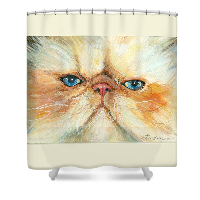 Nature Shower Curtain featuring the painting My Happy Face by Donna Tucker