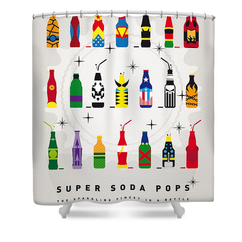 Icepops Shower Curtain featuring the digital art My SUPER SODA POPS No-00 by Chungkong Art