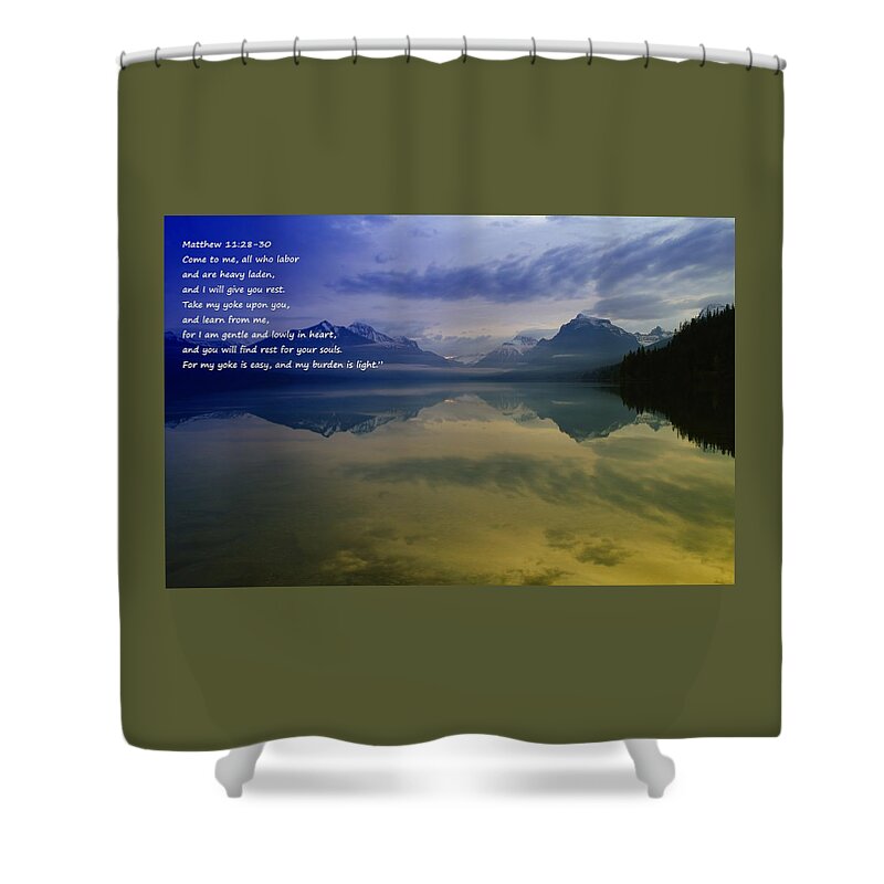 Matthew 11-28 Shower Curtain featuring the photograph My Yoke Is Easy by Jeff Swan