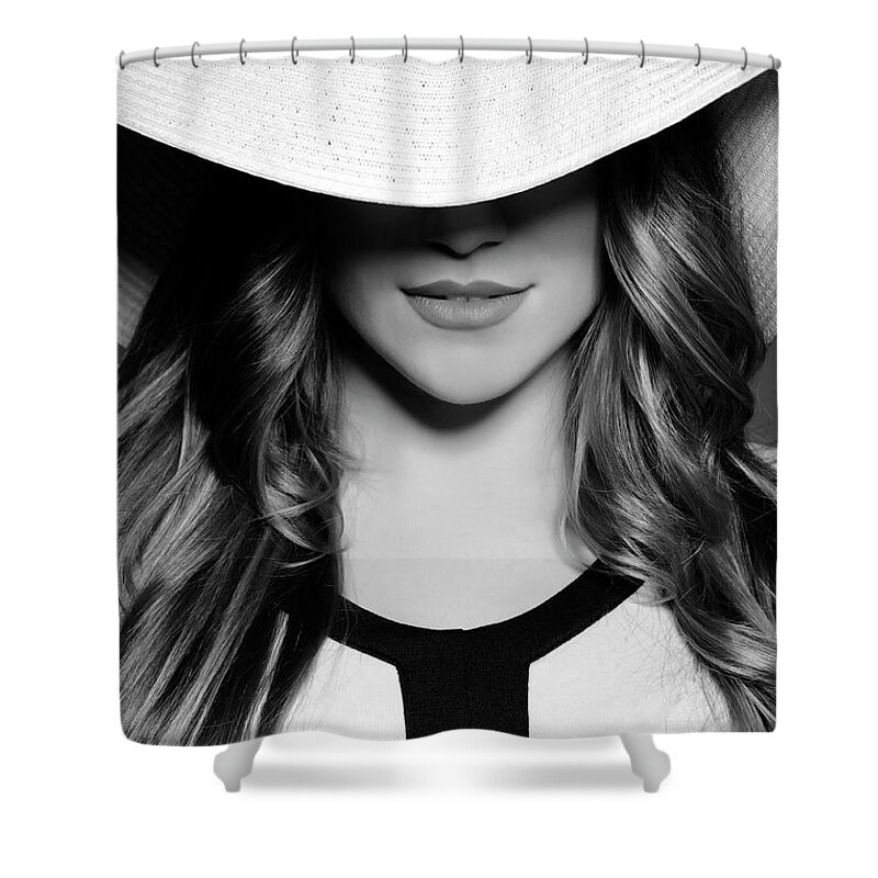 Shadow Shower Curtain featuring the photograph Mystery And Sensuality by Stock colors