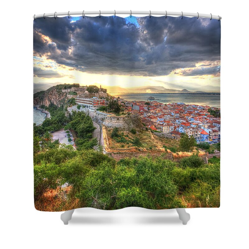 Mediterranean Shower Curtain featuring the photograph Nafplion by Milan Gonda
