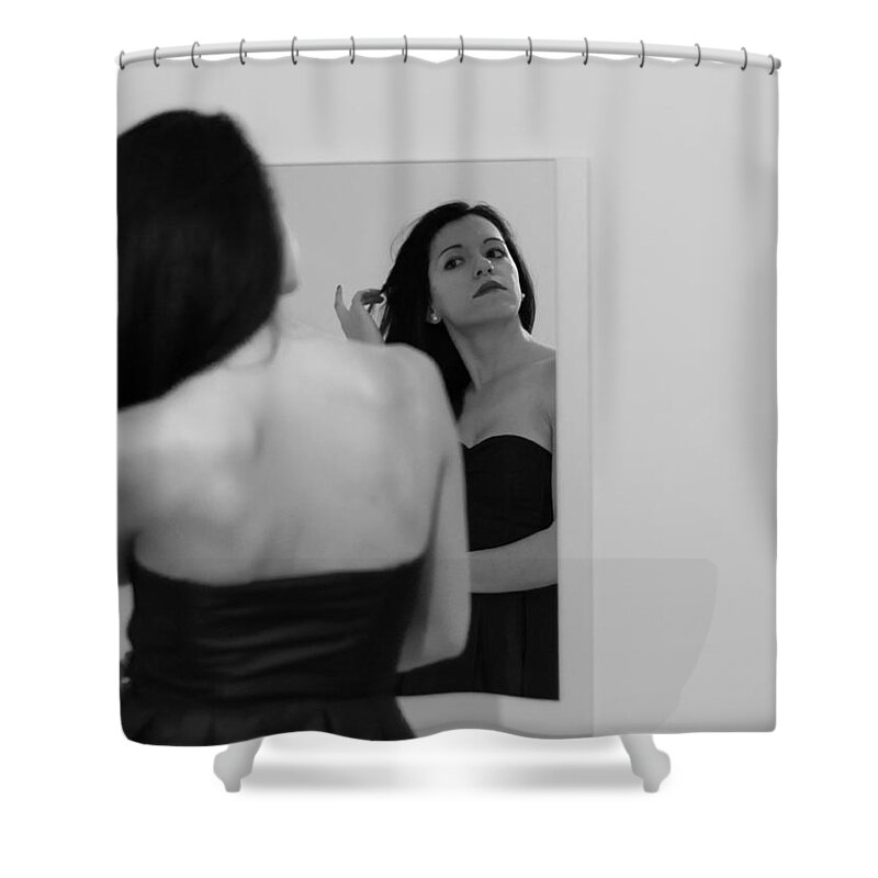 Portrait Shower Curtain featuring the photograph Nancy by AM FineArtPrints