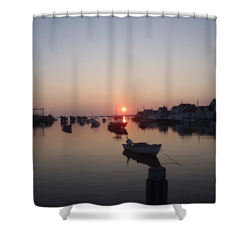 Nantucket Shower Curtain featuring the photograph Nantucket Sunrise by Robert Nickologianis