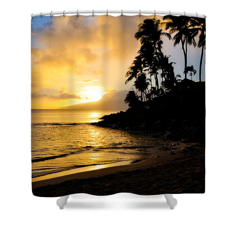 Napili Bay Shower Curtain featuring the photograph Napili Sunset Evening by Kelly Wade