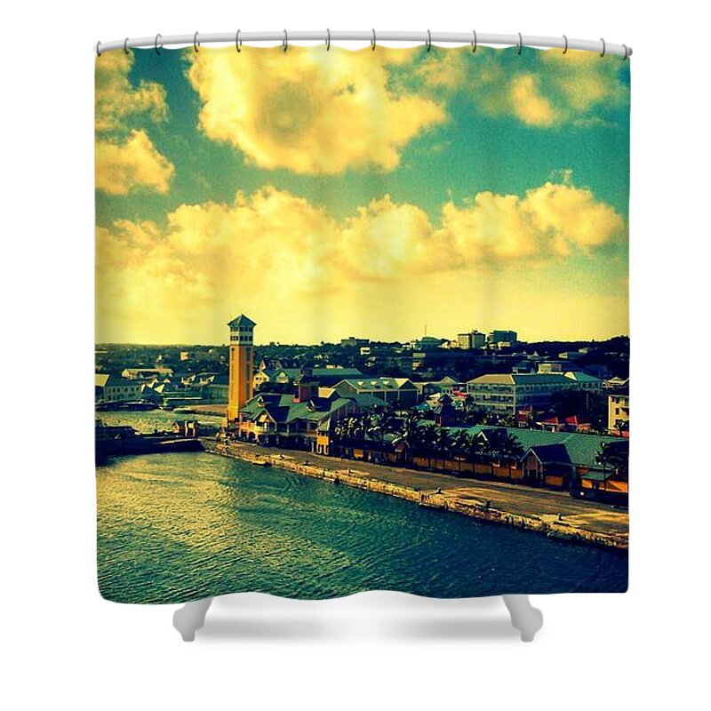 Sea Shower Curtain featuring the photograph Nassau The Bahamas by Paulo Guimaraes