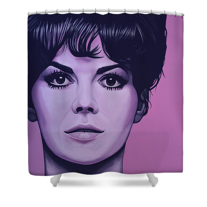 Natalie Wood Shower Curtain featuring the painting Natalie Wood by Paul Meijering