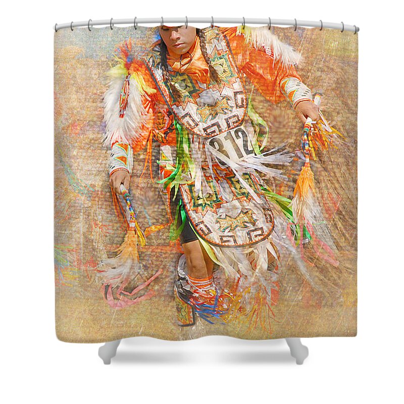 Native American Shower Curtain featuring the photograph Native American Dancer by Dyle  Warren