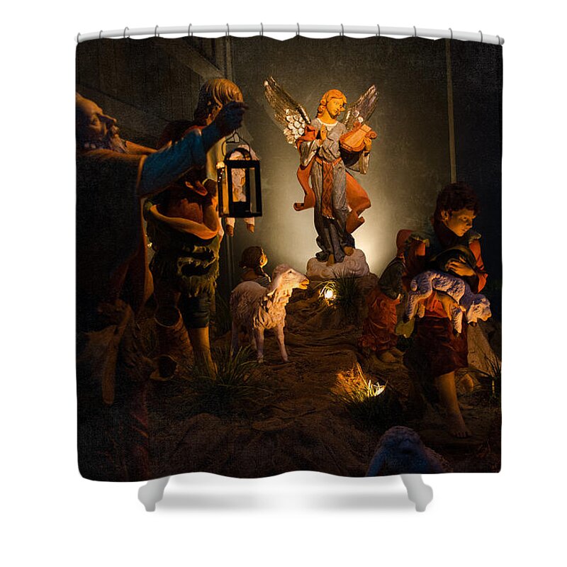 Nativity Shower Curtain featuring the photograph Nativity by Susan McMenamin