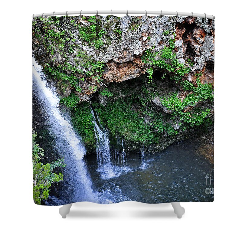 Scenery Shower Curtain featuring the photograph Natural Falls State Park Ok by Nava Thompson