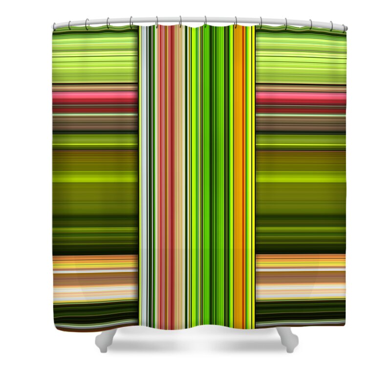 Abstract Extractions Shower Curtain featuring the digital art Nature by Chuck Staley