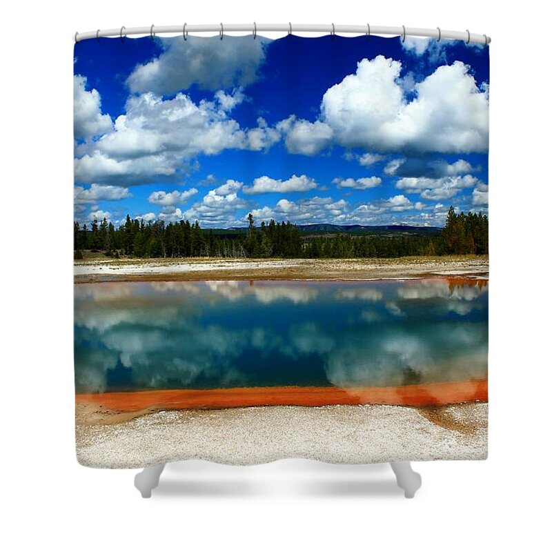 Yellowstone National Park Shower Curtain featuring the photograph Nature's Beauty by Catie Canetti