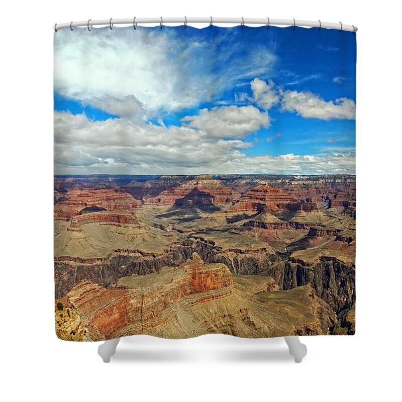 Grand Canyon Shower Curtain featuring the photograph Near Perfect Day by Dave Files