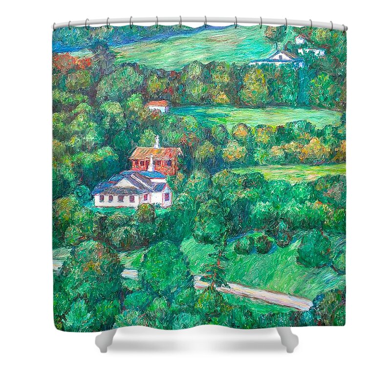Mountains Paintings Shower Curtain featuring the painting Near Tuggles Gap by Kendall Kessler