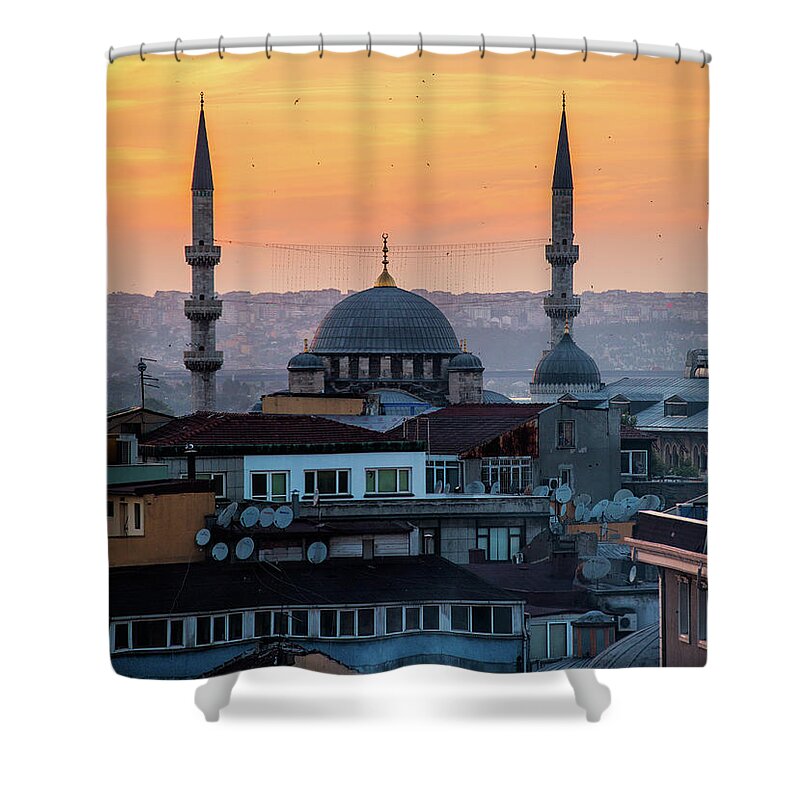 Tranquility Shower Curtain featuring the photograph Needle Skyline by John And Tina Reid