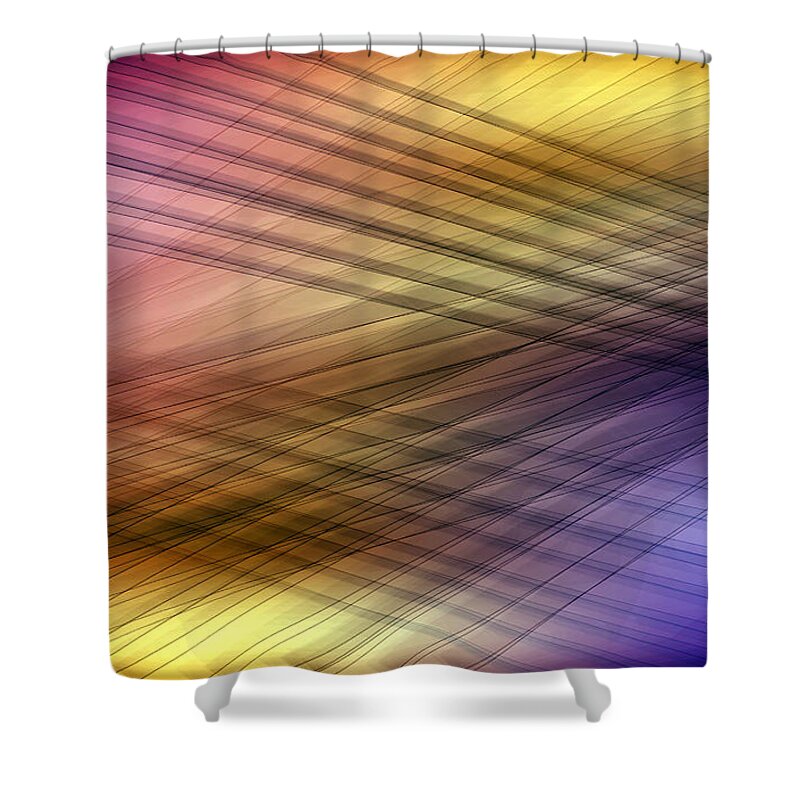 Abstract Shower Curtain featuring the photograph Net by Hannes Cmarits