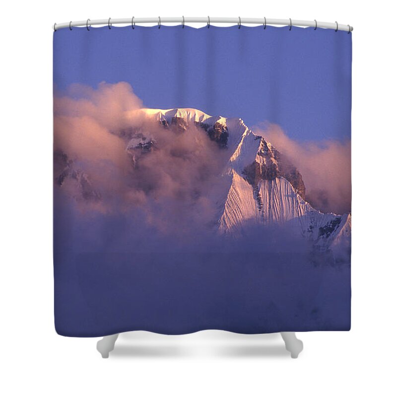 Sunset Shower Curtain featuring the photograph Nevado Ausangate Sunset Peru by Craig Lovell