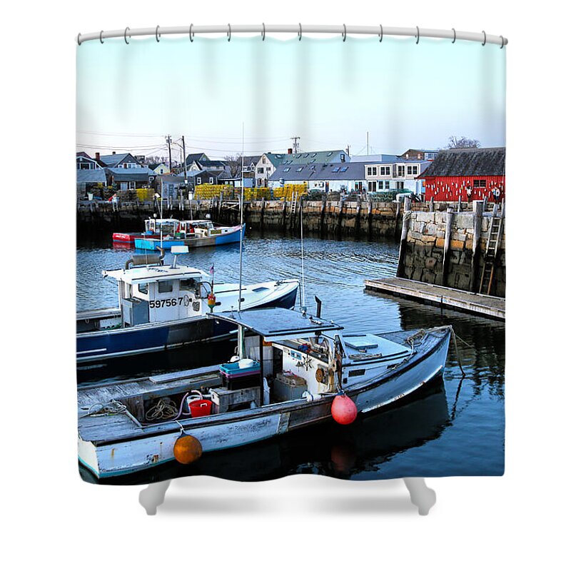Harbor Shower Curtain featuring the photograph New England by Mitch Cat