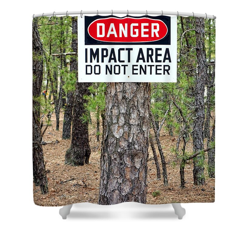 Danger Shower Curtain featuring the photograph New Jersey Come See for Yourself by Olivier Le Queinec