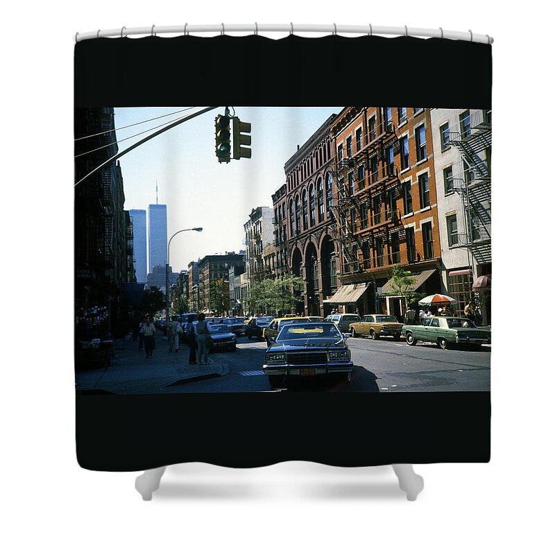 New York Shower Curtain featuring the photograph New York 1984 by Gordon James