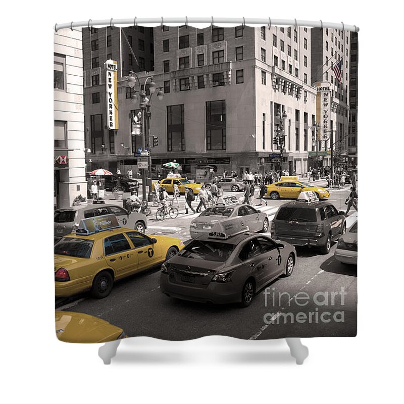 New York Shower Curtain featuring the photograph New York by Adriana Zoon