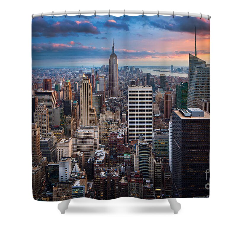 America Shower Curtain featuring the photograph New York New York by Inge Johnsson