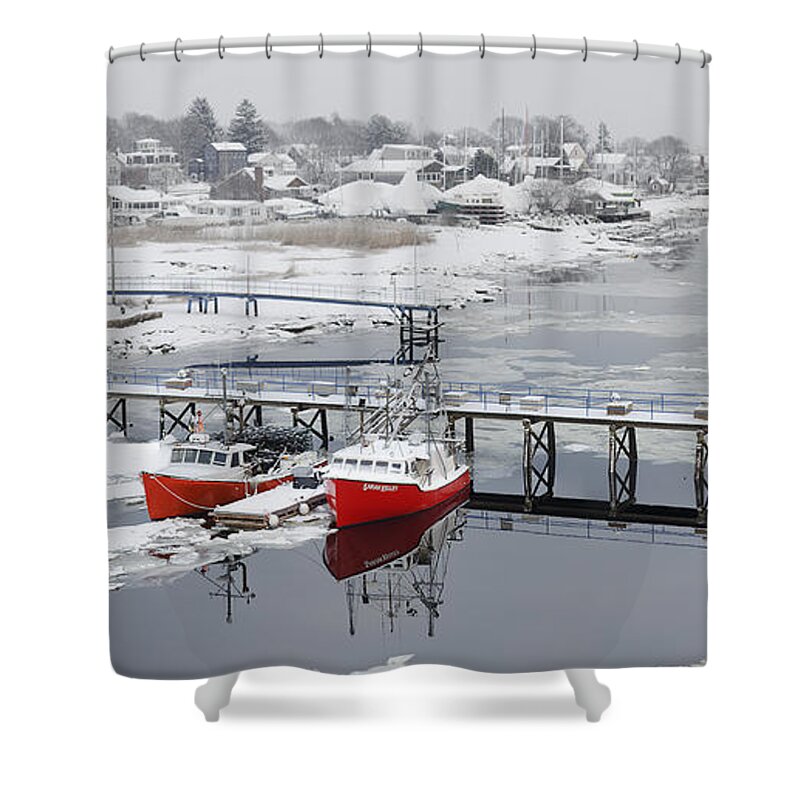 New England Shower Curtain featuring the photograph Newburyport in Winter by Rick Mosher