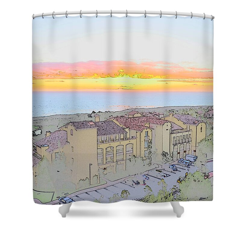Newport Coast Shower Curtain featuring the photograph Newport Coast Sunset by Penny Lisowski