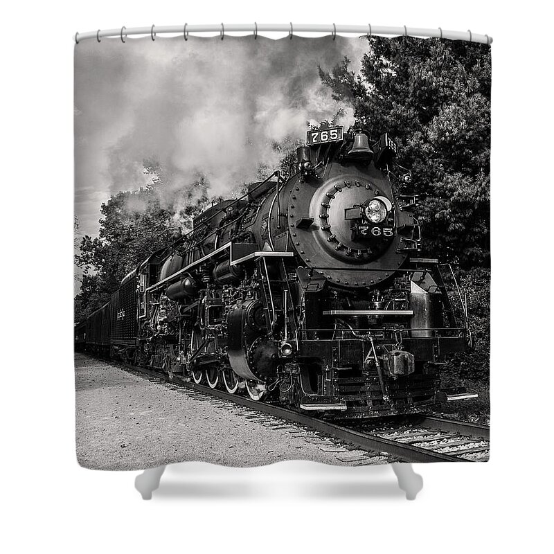 Steam Train Shower Curtain featuring the photograph Nickel Plate Berkshire 765 by Dale Kincaid