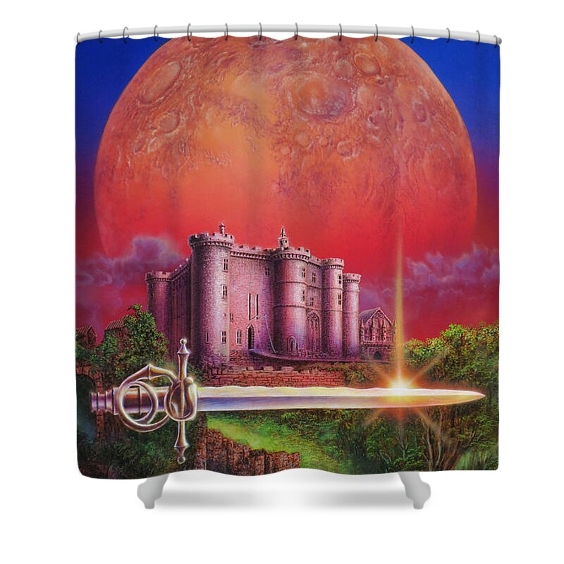 Fantasy Shower Curtain featuring the painting Nine Princes in Amber by Don Dixon