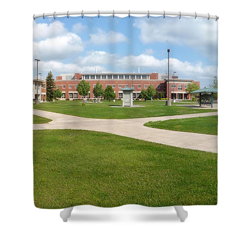 Northern Michigan University Shower Curtain featuring the photograph Northern Michigan University by Georgia Clare